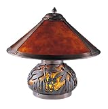 Dale Tiffany TT100162 Dragonfly Mica Table Lamp, Chocolate Bronze and Mica Shade
