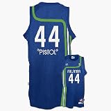 Pete Maravich Atlanta Hawks #44 Retro Swingman Adidas NBA Basketball Jersey Pistol (Royal Blue)