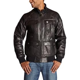 Sean John Men's Leather Safari Jacket