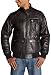 Sean John Men's Leather Safari Jacket,Black,Large