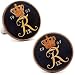 Hand Painted Authentic Denmark Coin Cufflinks