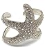Silvertone Sea Lovers Starfish Cuff Bracelet