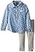 Calvin Klein Little Girls' Chambray Printed Tunic with Gray Leggings