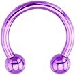 14 Gauge Light Purple Electro Titanium Horseshoe -7/16"