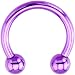 14 Gauge Light Purple Electro Titanium Horseshoe -7/16"
