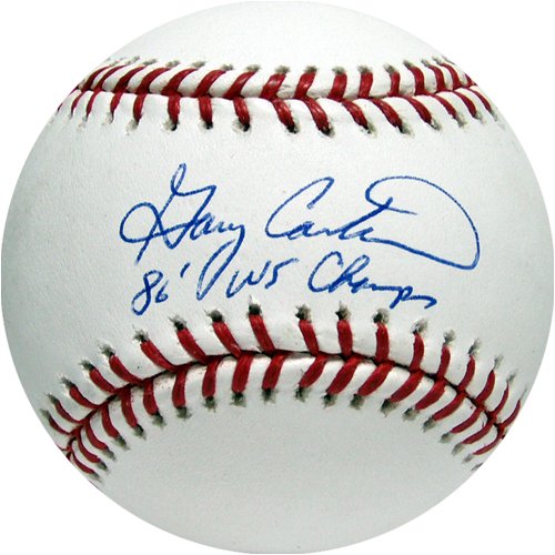 Gary Carter MLB Baseball w/ 86 WS Champs Insc.