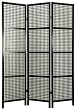 Fine Furniture Quality Room Divider - 6ft. Miyagi Asian Style Privacy Folding Floor Screen w/ See Thru Lattice Design