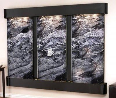Adagio Deep Creek Falls Fountain w/ Black Spider Marble in Blackened Copper Finish