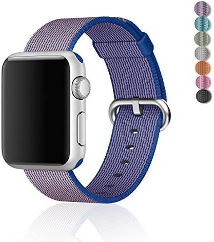 2016 Apple iWatch Band,WEYNG 38mm Latest Fine Woven Nylon Replacement Wrist Band Strap Classic Watchband for Apple iWatch 2016 (38MM-Royal Blue)