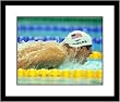Michael Phelps 2008 USA Olympic Swimming Framed 8x10 Photograph Side View White Cap