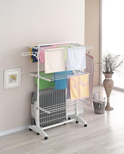 Living Star Foldable Drying Rack - Heavy Duty, Ample Hanging Space, Compact Storage, Easy Set-up, Light Weight
