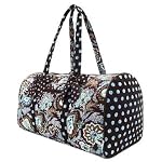 Belvah Large Quilted Paisley 21 Duffle Bag Brown/Turquoise
