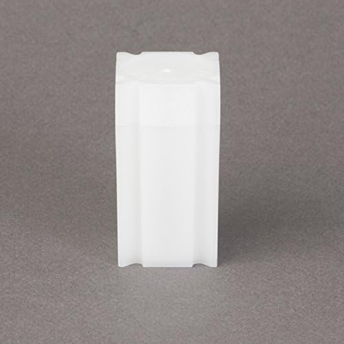 (5) Coinsafe Brand Square White Plastic (Quarter) Size Coin Storage Tube Holders