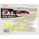 DOA CAL 3 1/2" Shad Tail 12 per pk Pearl Chartreuse tail #CAL-S13-348