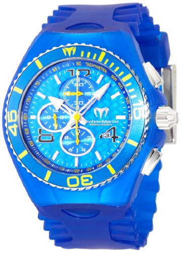 TechnoMarine Men's 109009 Cruise Magnum Chrono Blue Polyurethane Watch
