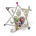 Star, Heart & Chai Pin from the Artazia Collection #454 JP
