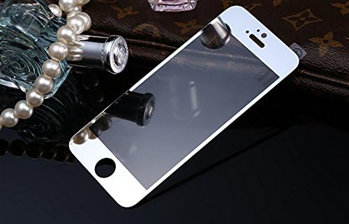 Heast(TM) For apple Iphone5/5S Screen Protector,ucanfix Electroplating Mirror Effect Front & Back Tempered Glass Screen Protector for Iphone5/5S Inch (Silver)