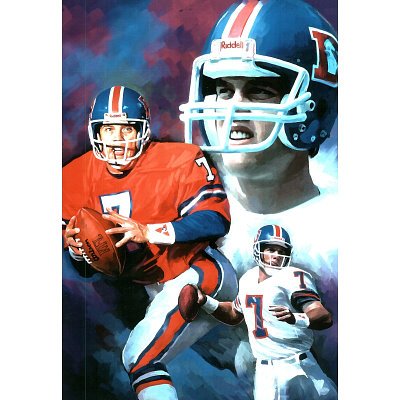 Denver Broncos (John Elway) Sports Poster Print - 13x19