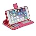 Navor Protective Flip Wallet Case for iPhone 6S Plus & iPhone 6 Plus [5.5 inch] - Hot Pink (IP6PHP)