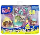 Littlest Pet Shop Figures Themed Playset Messiest Bathtime (Squeaky Clean Pets)
