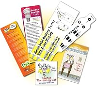 Household Energy Kit | Battery Tester Flexible Strip - Bookmark & Tattoo | Test Before You Replace!