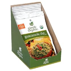 Simply Organic Guacamole Dip, 0.80-Ounce Packets (Pack of 24)