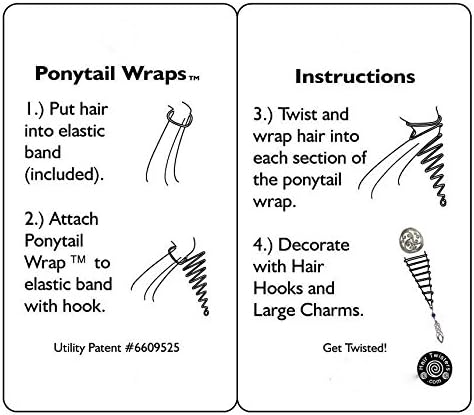 Pony Tail Wrap Silver - 6 Inch Medium (PT6M-S)