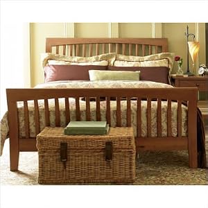 Cherry Expressions Solid Cherry Sleigh Bed in Satin Cherry Finish Size: King