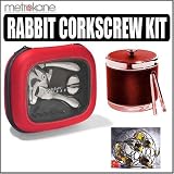  : Metrokane 6080 Zippity Rabbit Red Polished Sterling Corkscrew and Vip Ice Bucket Wine Party Accessory Outfit - Metrokane AMEK7600K1