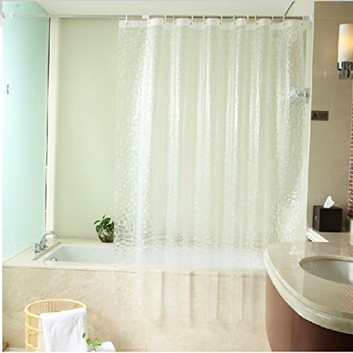 High Grade Thicken Waterproof Mouldproof PEVA Shower Curtain With Pure White,60x80inch(150x200CM)
