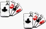 4 Aces - Poker / Gambling / Cards - 2 FOR THE PRICE OF ONE!! - Embroidered Iron On or Sew On Patches