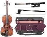 Rudoulf Doetsch 4/4 Violin Outfit including JonPaul Bravo Model Carbon Fiber Bow and JSI Special Deluxe 4002SV Case with Wine Velvet Interior