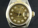 Rolex Ladies 18kss String Datejust Watch 10+ Diamonds