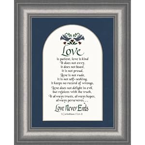 Love Is Patient Frame Satin Silver 8