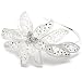 Antique White Large Flower Headband, Bridal Headpiece 3055