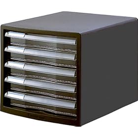 【クリックで詳細表示】A4 レターケース 5段 ブラック