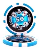 100 $50 Ace Casino 14 Gram Laser Graphic Poker Chips