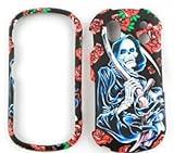 Samsung Intensity 2 u460 3D Embossed, Skeleton Holding Sword w/ Roses on BK ....