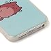 Iphone SE 5S Case YCMCOVER Sleepy Cat Hamburger Blue Hard Back Cover TPU Soft Bumper