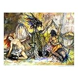 Hour of the Dragon Fantasy Giclee Poster Print by Stanley Bell, 10x8
