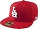 MLB Los Angeles Dodgers Scarlet with White 59FIFTY Fitted Cap, 7 1/8