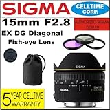 Sigma 15mm F2.8 EX DG Diagonal Fisheye Lens for Nikon Digital SLR Cameras + ....