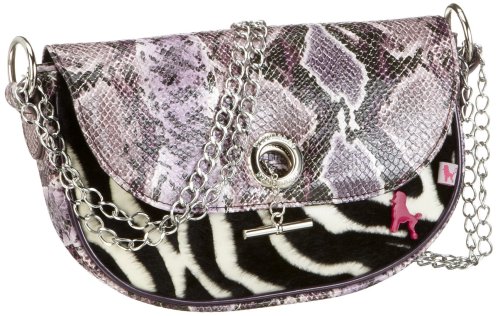 Poodlebags funky performance dancing 0409A, Damen Umh&auml;ngetasche, violett, 30x17x6