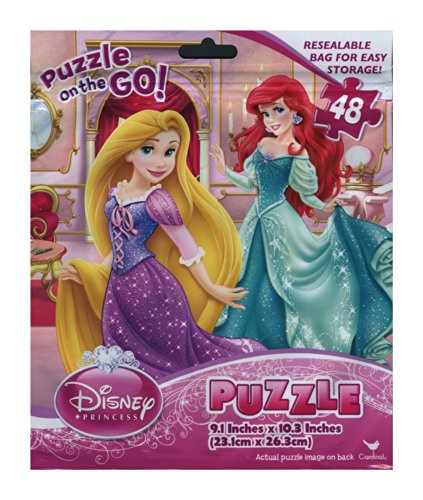 Disney Princess 48 Piece Puzzle on the Go in Foil Bag