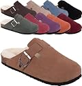 Bearpaw Women's Suede & Shearling Clog - Style 359 Jasmine