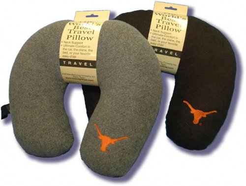 Texas Longhorns Black Travel Pillow
