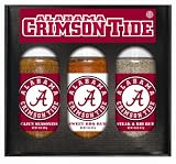 Alabama Crimson Tide NCAA Boxed Set of 3 (Cajun Seas,Stk/Rib Rub, BBQ Rub)
