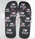 Marc Gold Ladies I Love Boys Fashion Flip Flop