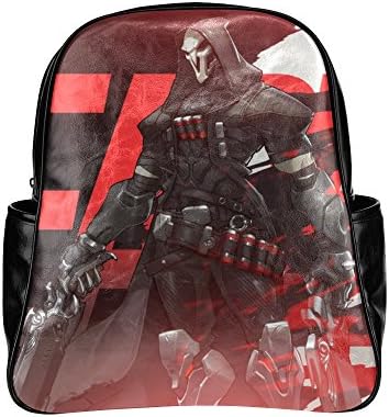 Seallm Unisex Grim Reaper Death Game Gabriel Reyes Black Multi Pocket Backpack
