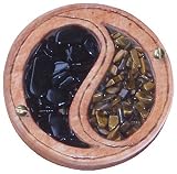 Ying Yang Magnet In Tiger Eye